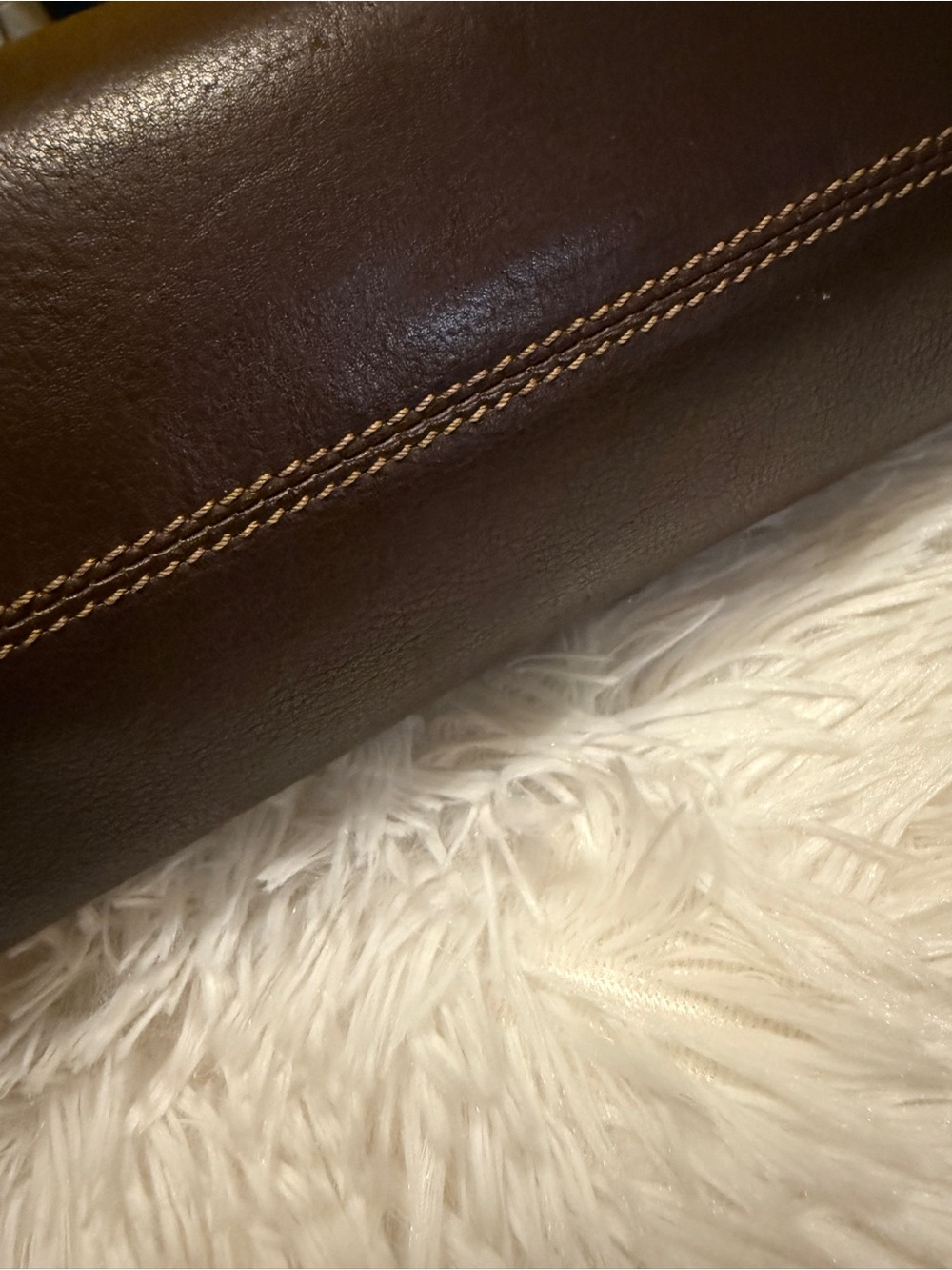 Celine Vintage Brown Leather Toiletry Bag with Tan Trim - Picture 11 of 11